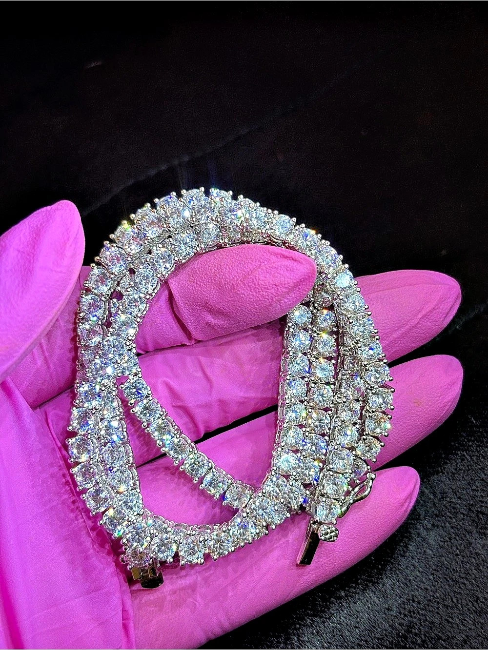 4.4mm Silver Filled AAAAA CZ Tennis Chain 20in - Picture 5 of 10